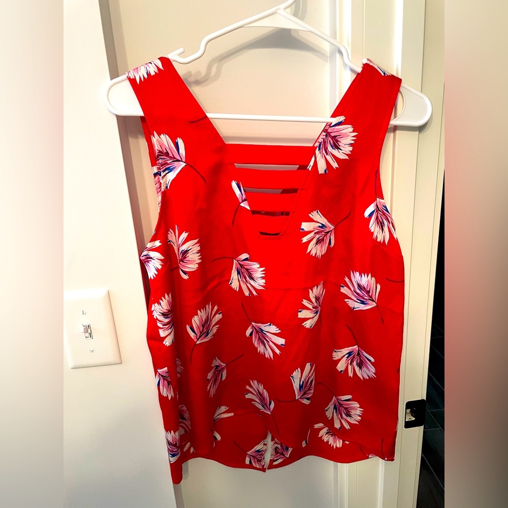 Express Red Floral Top - NWT - Size Medium
